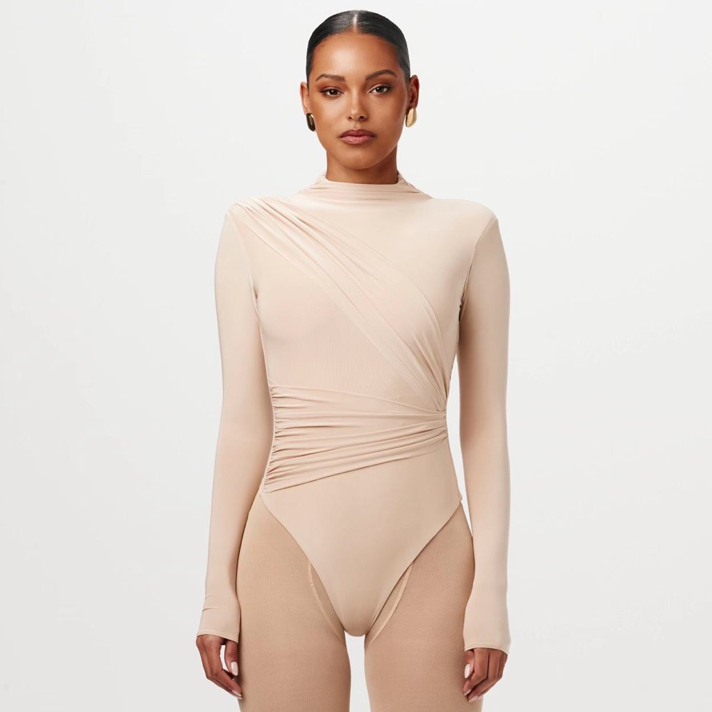 Naked Wardrobe Hourglass Drape Bodysuit